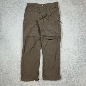 ExOfficio Men's 36x32 Brown Convertible Hiking Pants BugsAway‎ Nylon Cargo